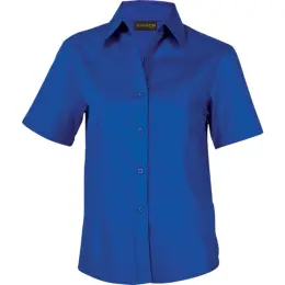 Royal Brushed Cotton Twill Blouse Short Sleeve Ladies
